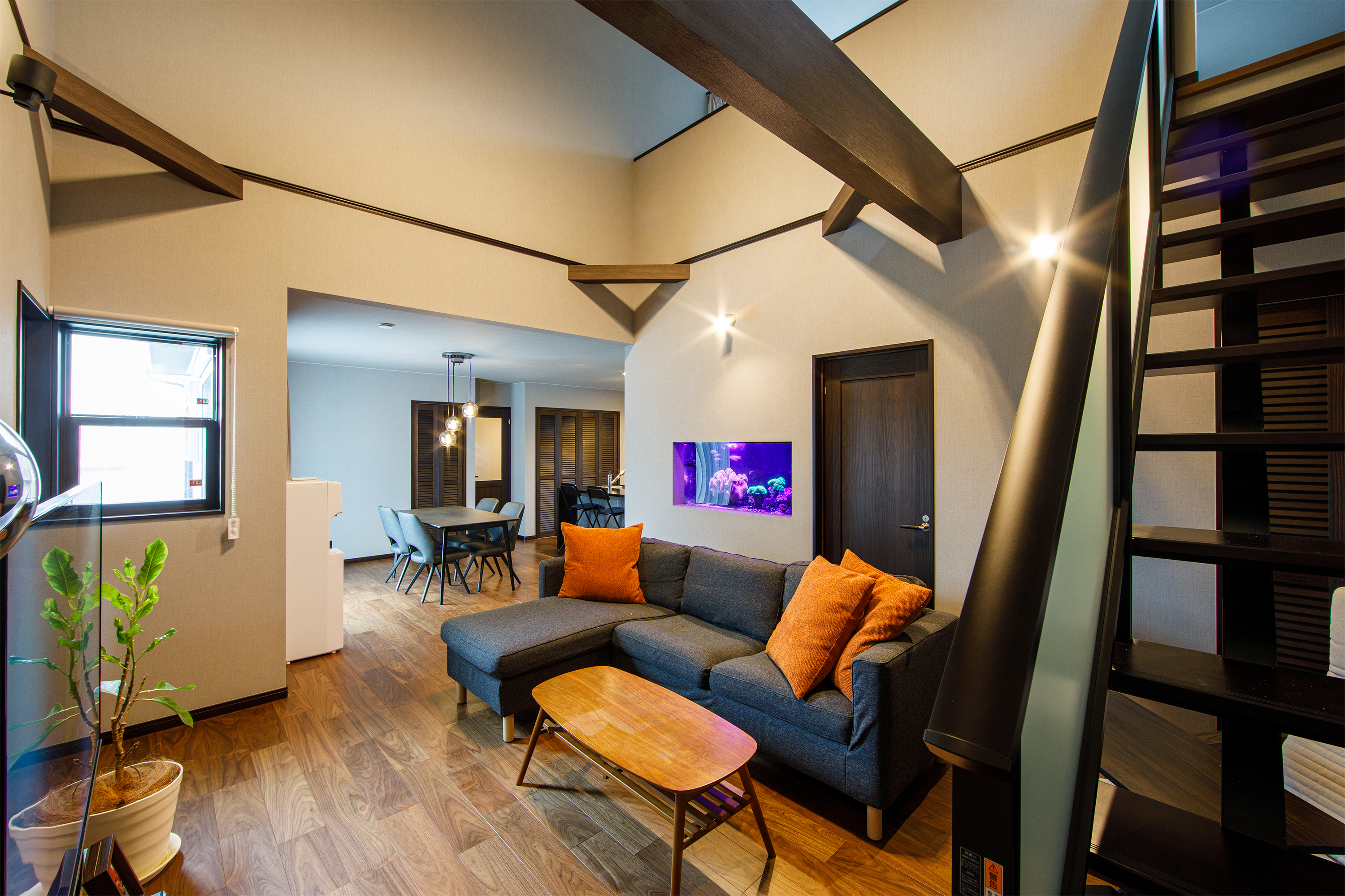 水槽のあるリビング